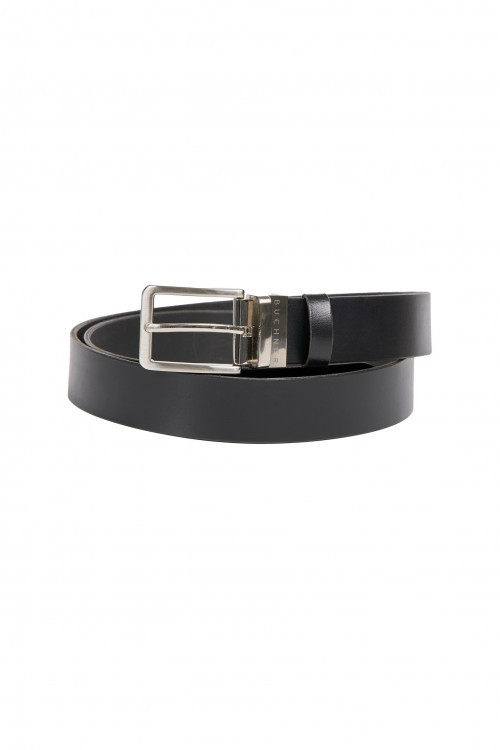 Ремень из итальянской кожи Italian Leather, черный - 2