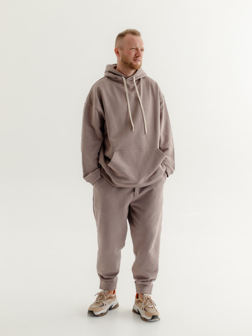Худи из футера Walk Oversize, бежевый