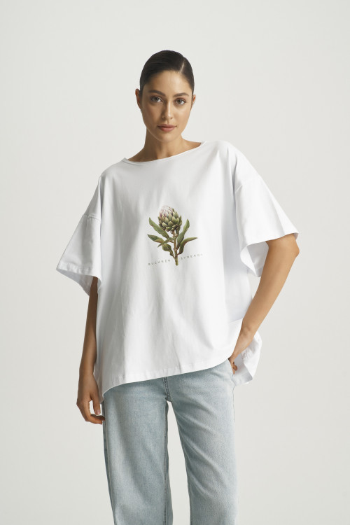 Футболка oversize белая,  SYNERGY - 3