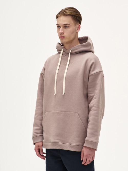 Худи из футера Walk Oversize, бежевый - 2