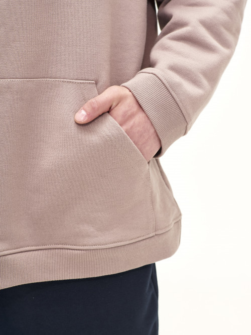 Худи из футера Walk Oversize, бежевый - 4