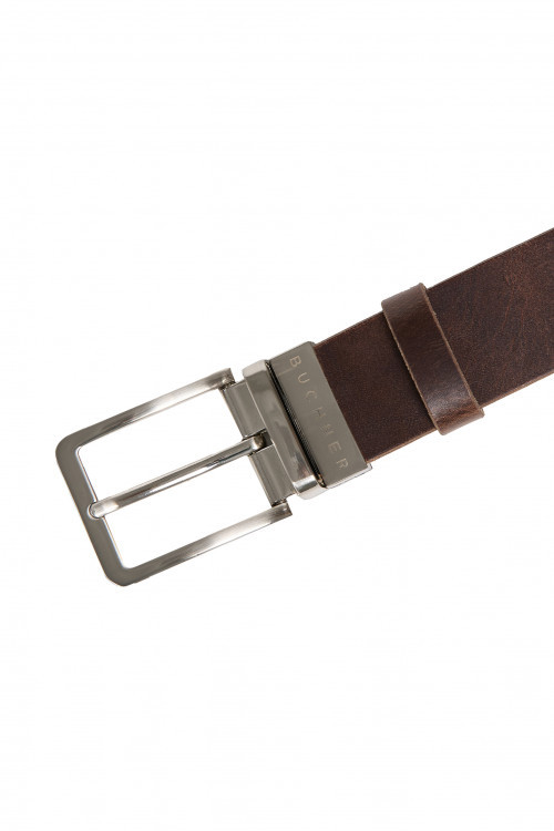 Ремень из итальянской кожи Italian Leather, коричневый - 2
