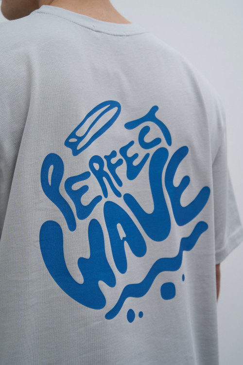 Футболка из хлопка Perfect Wave, светло-серый