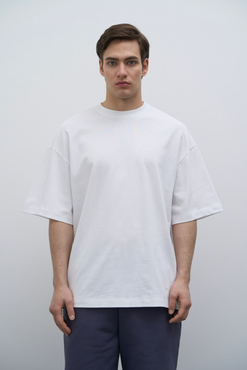 Футболка из хлопка OverSize, белый - 2