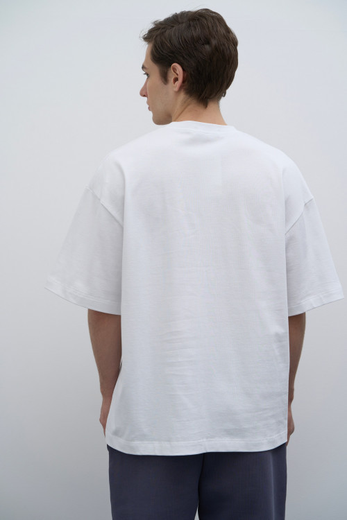Футболка из хлопка OverSize, белый - 4