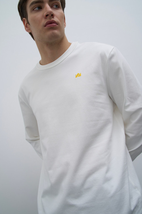 Лонгслив Cotton Basic, молочный
