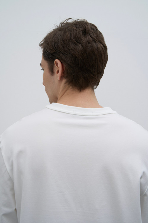 Лонгслив Cotton Basic, молочный - 2