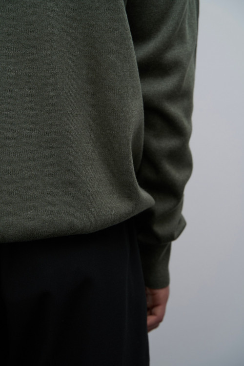 Водолазка из смесовой шерсти Base Wool, хаки - 3