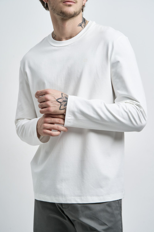 Лонгслив Cotton Basic, молочный - 2