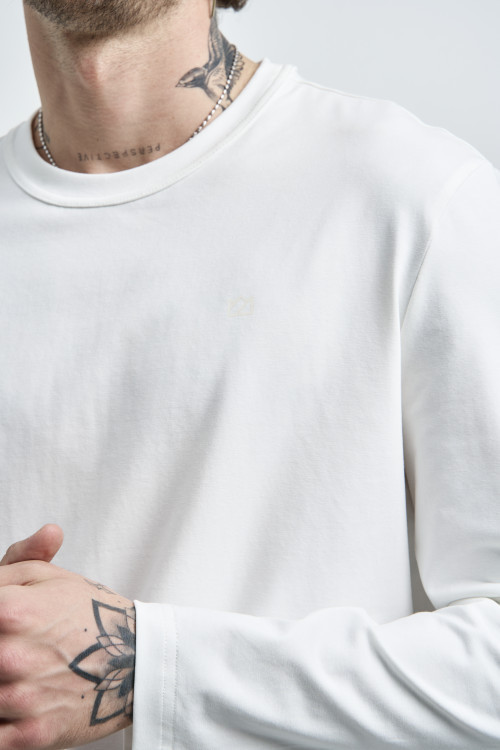 Лонгслив Cotton Basic, молочный - 4
