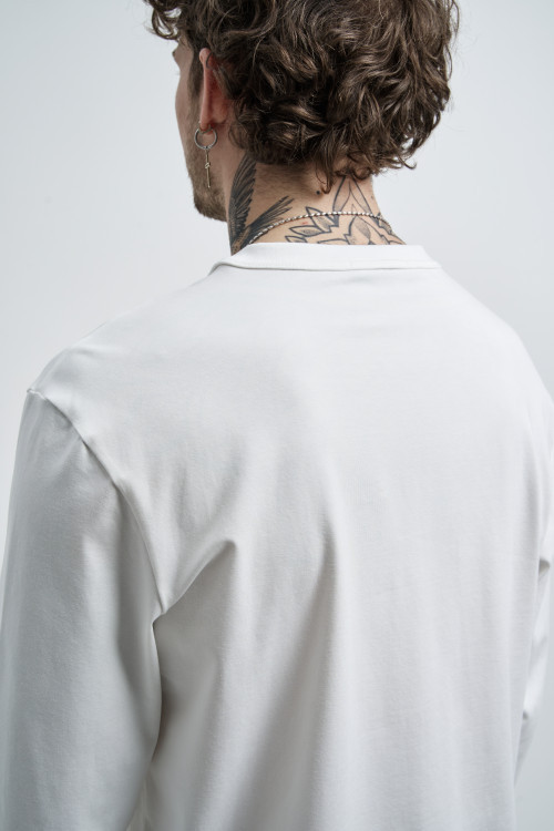 Лонгслив Cotton Basic, молочный - 3